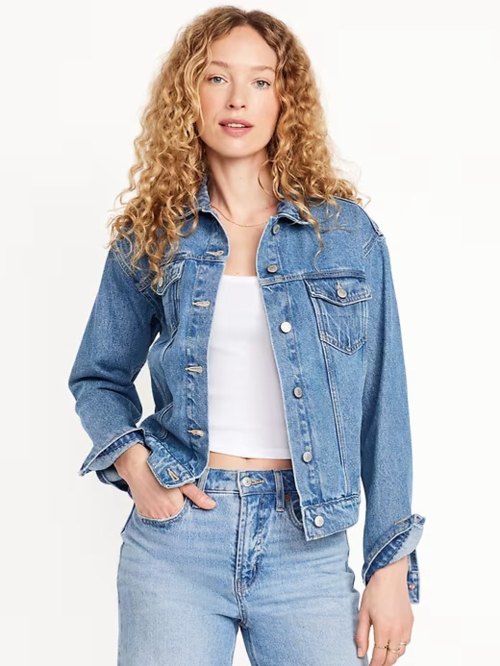 Old Navy Light Blue Denim Jacket - Women's Jean Coat